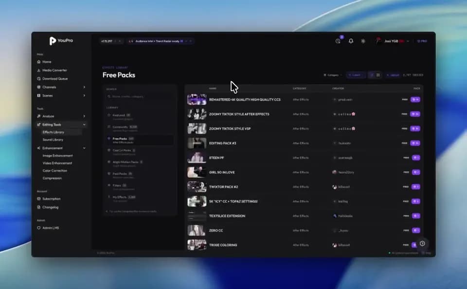 The free effects library