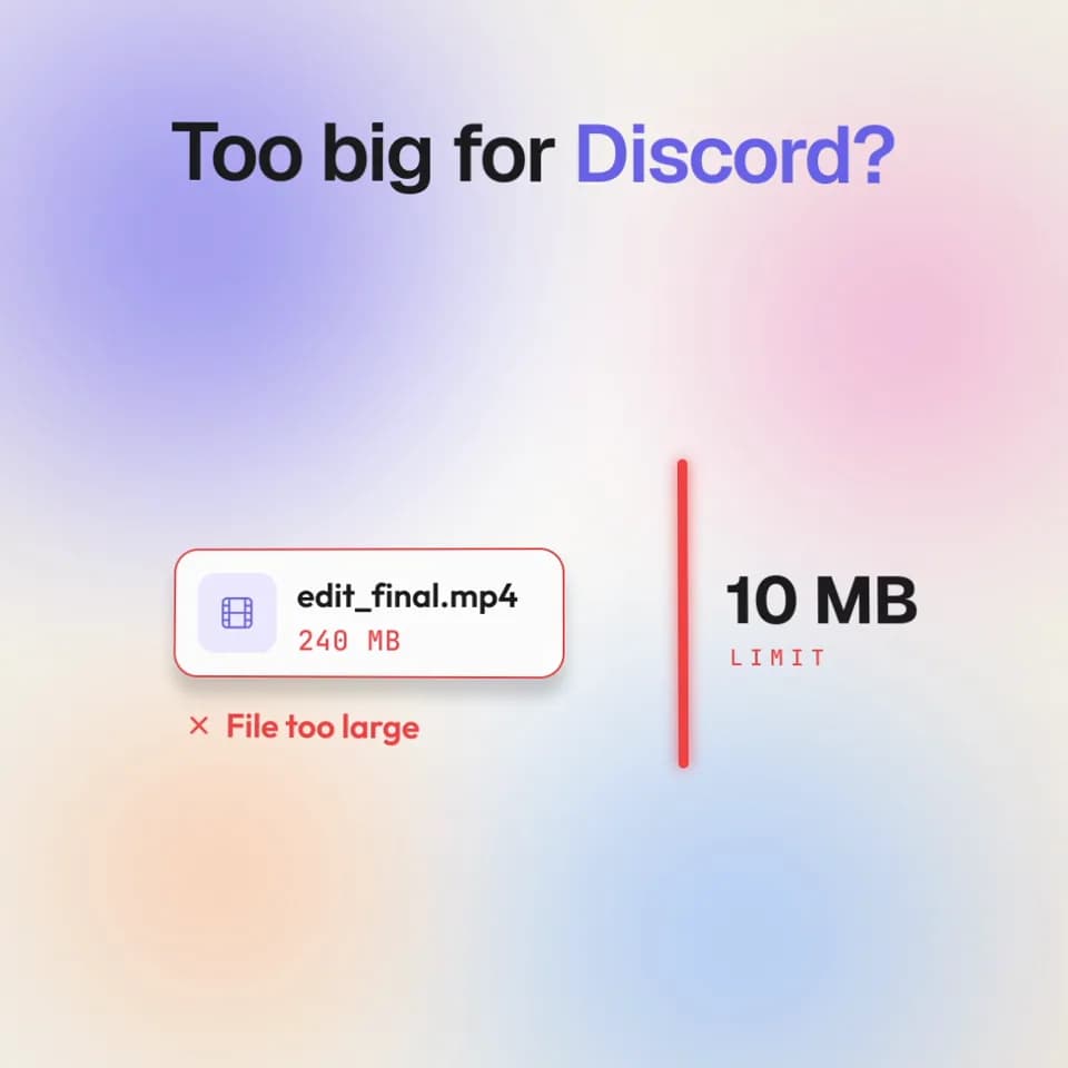 Quick Share: a file too big for Discord