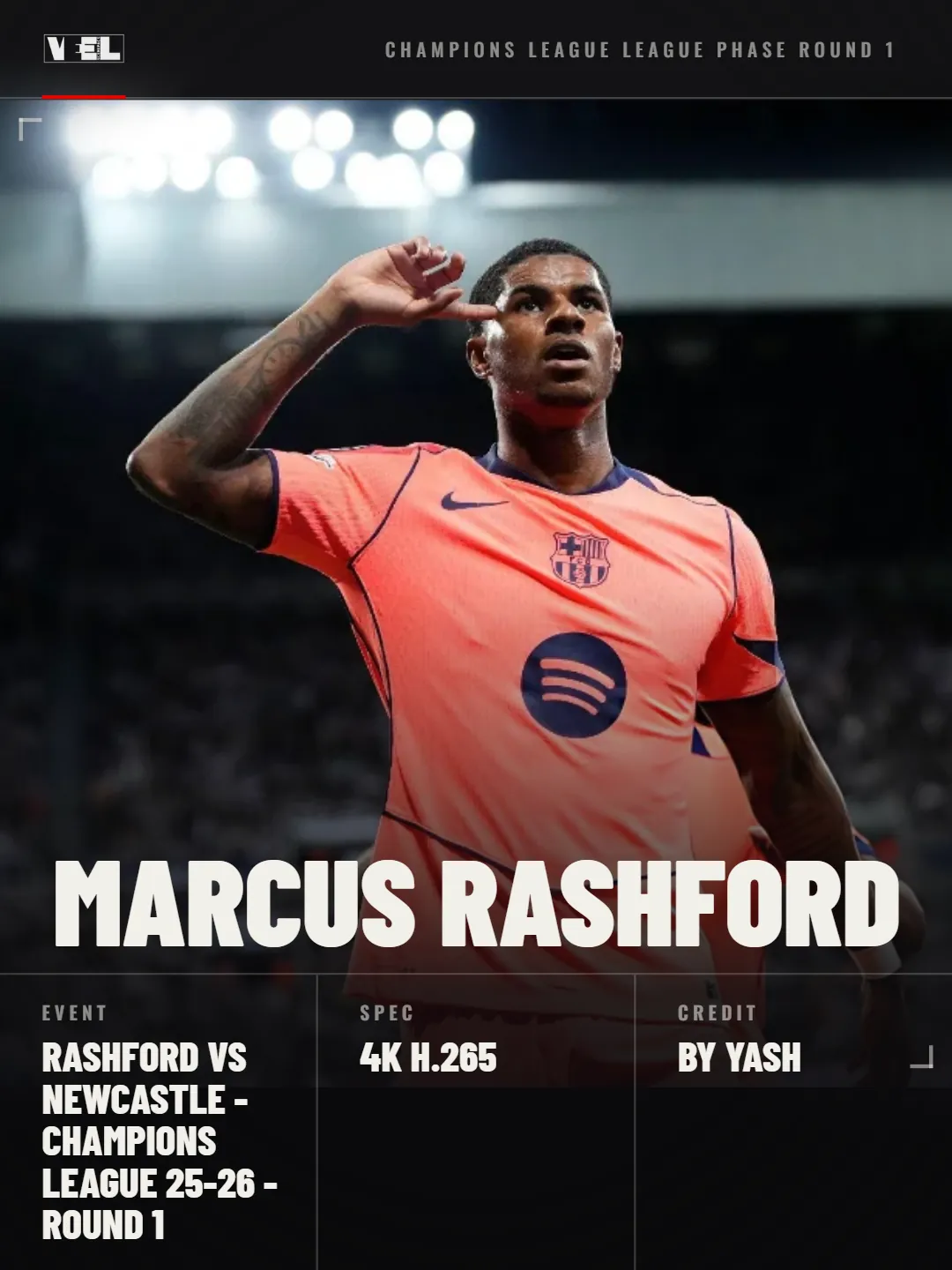 Marcus Rashford VS Newcastle - UCL 25-26 - League Phase Round 1 scene pack