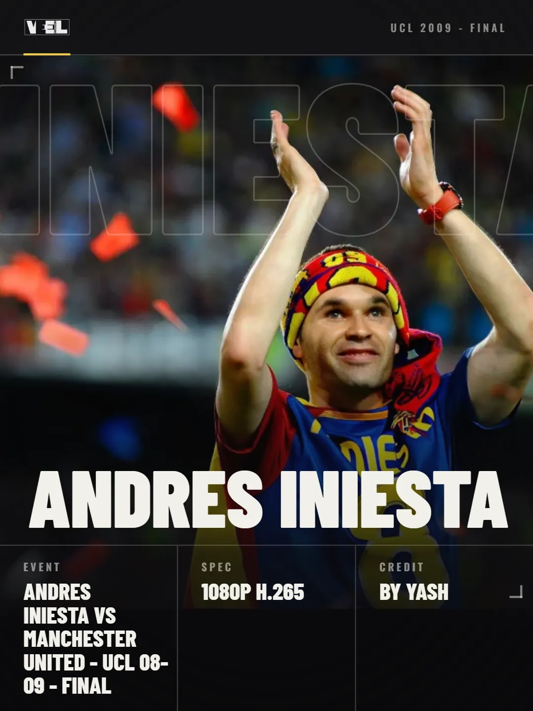 Andres Iniesta vs Manchester United - UCL 2009 - Final scene pack