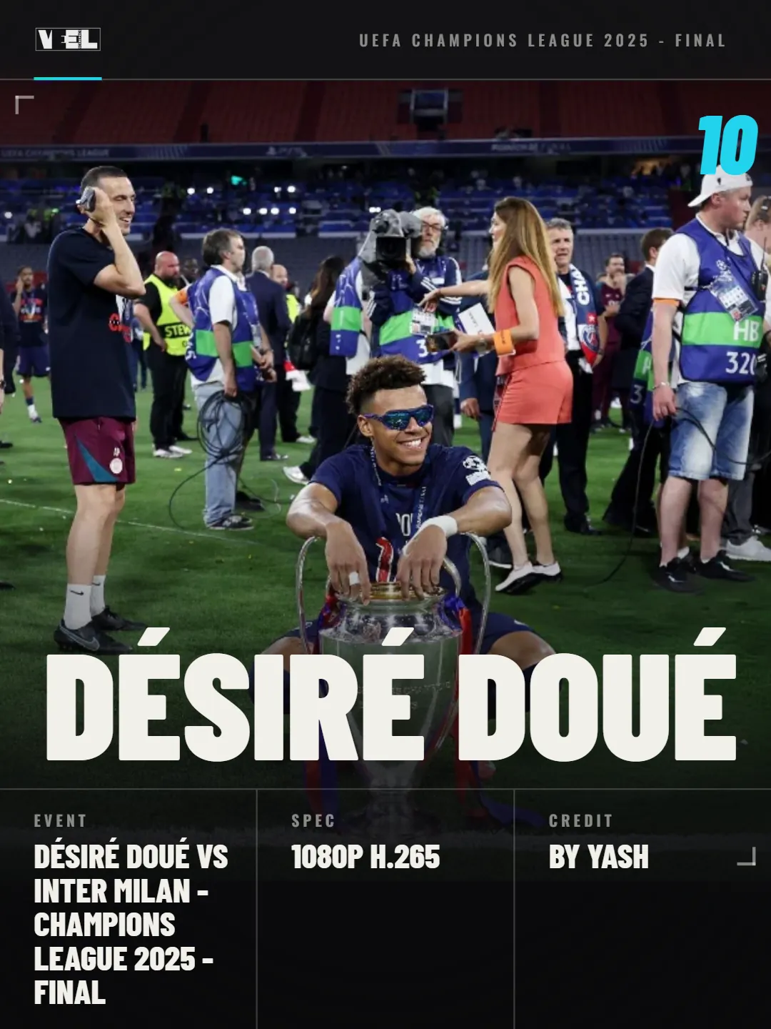 Desire Doue (Désiré Doué) - PSG vs Inter Milan - UEFA Champions League 2025 - Final scene pack