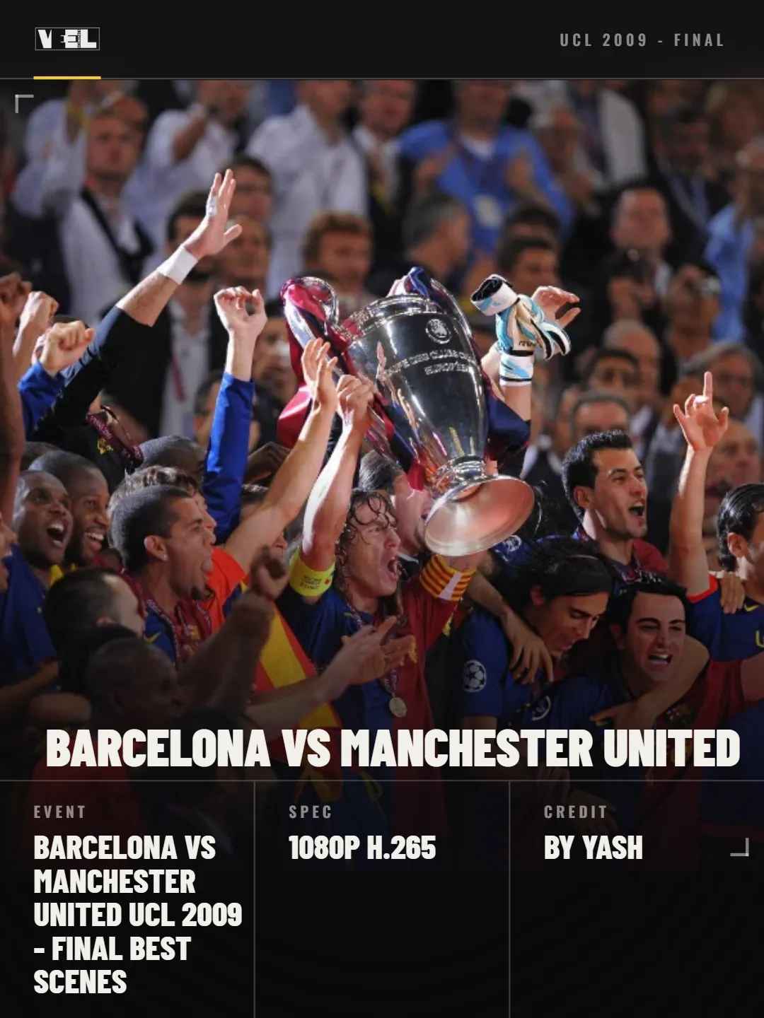 Barcelona vs Manchester United - Best Scenes - UCL 2009 - Final scene pack