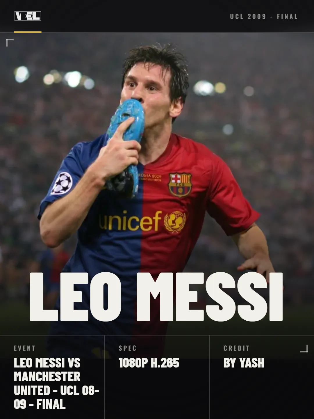 Leo Messi vs Manchester United - UCL 2009 - Final scene pack