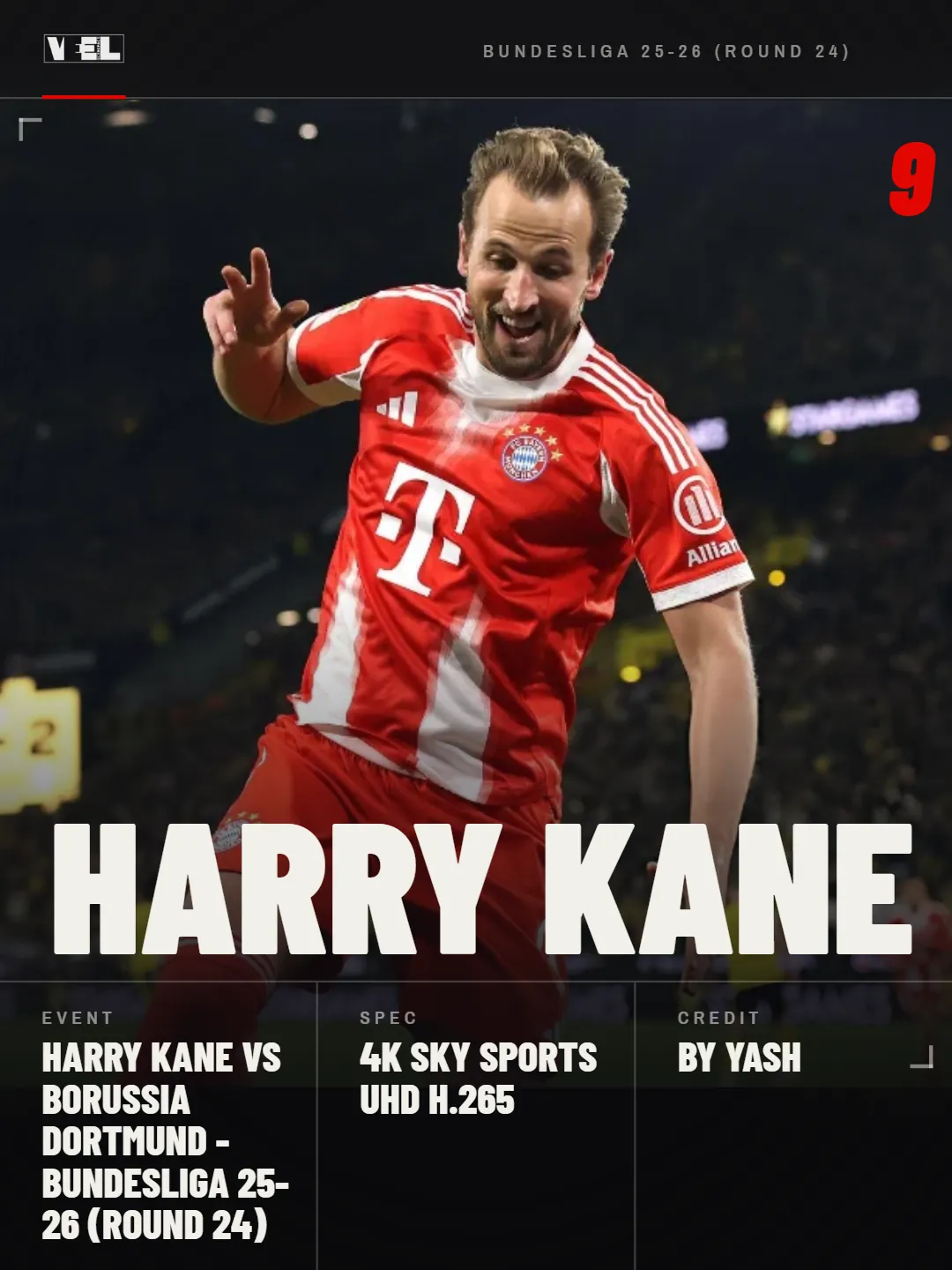 Harry Kane vs Borussia Dortmund - Bundesliga 25-26 (Round 24) scene pack